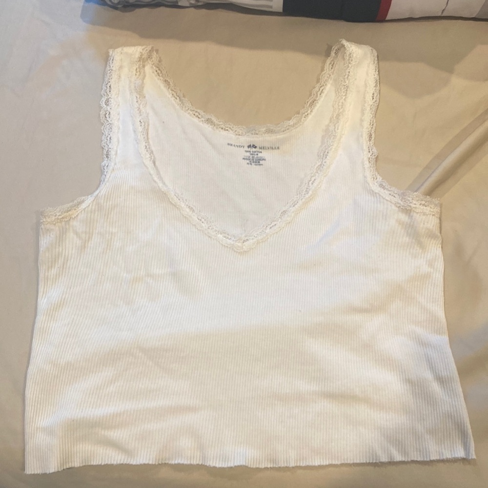 COPY - brandy melville ronnie v lace tank